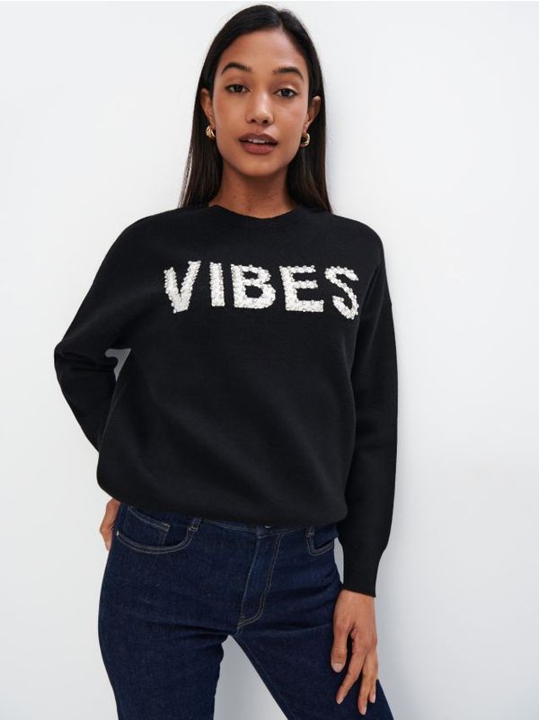 Mohito Mohito - Пуловер с принт - черен