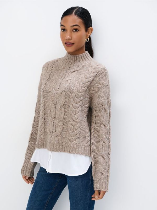 Mohito Mohito - Пуловер с риза - бежово