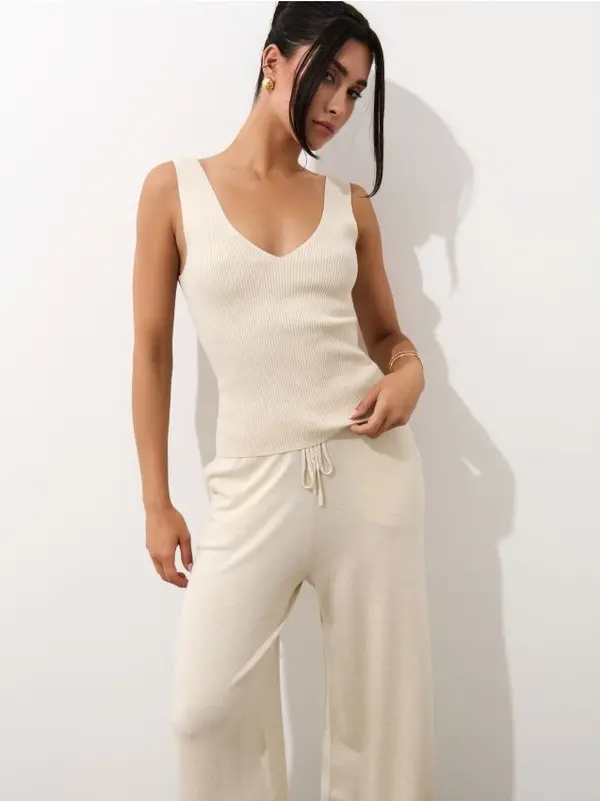 Mohito Mohito - Рипсен топ - бежово