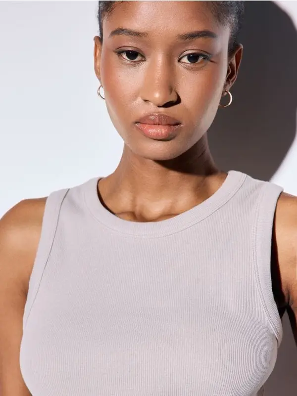 Mohito Mohito - Рипсен топ - бежово