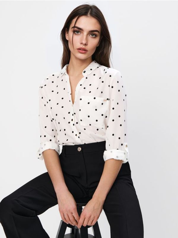 Mohito Mohito - Риза на точки - бяло