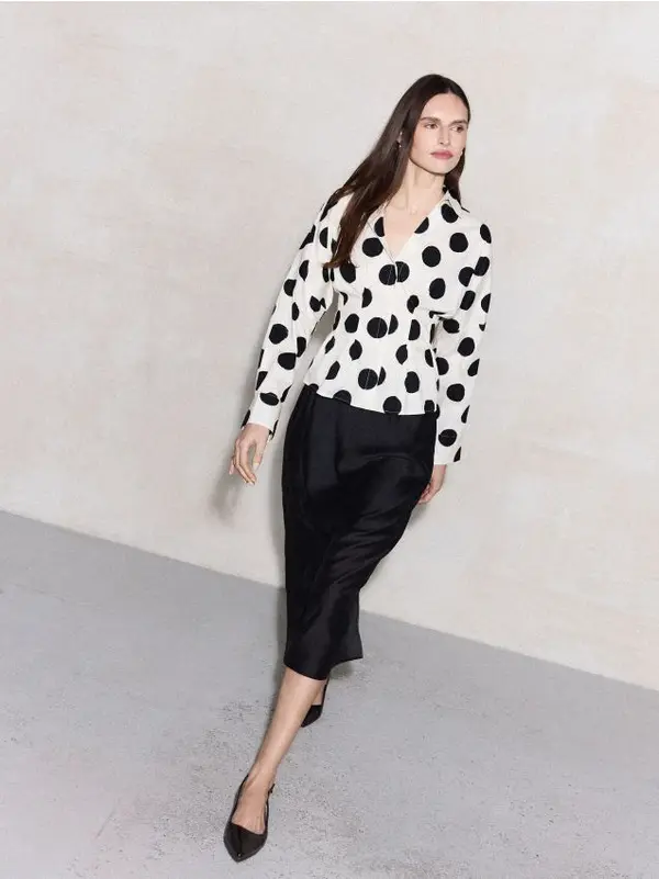 Mohito Mohito - Риза на точки - кремaво