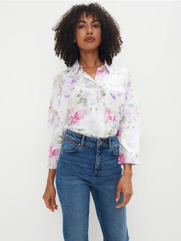 Mohito Mohito - Риза с флорален десен - бяло