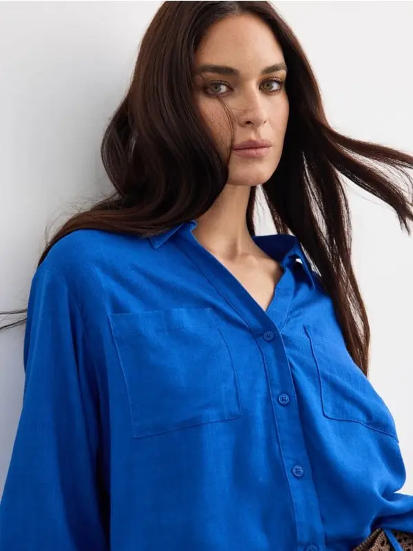 Mohito Mohito - Риза с ¾ ръкави - син