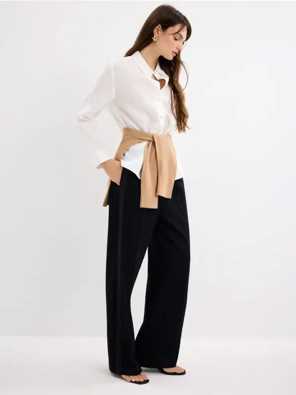 Mohito Mohito - Риза с високо съдържание на лен - бяло