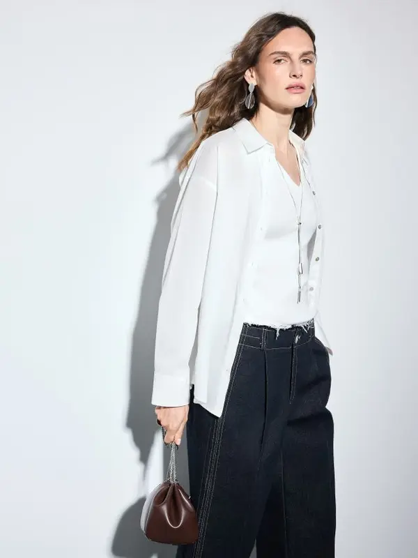 Mohito Mohito - Риза с високо съдържание на памук - бяло