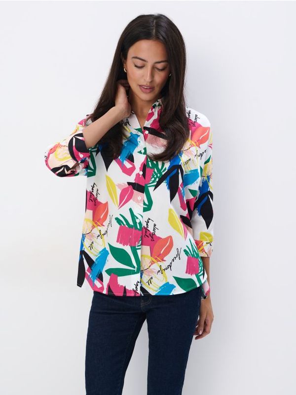 Mohito Mohito - Риза с високо съдържание на памук - бяло