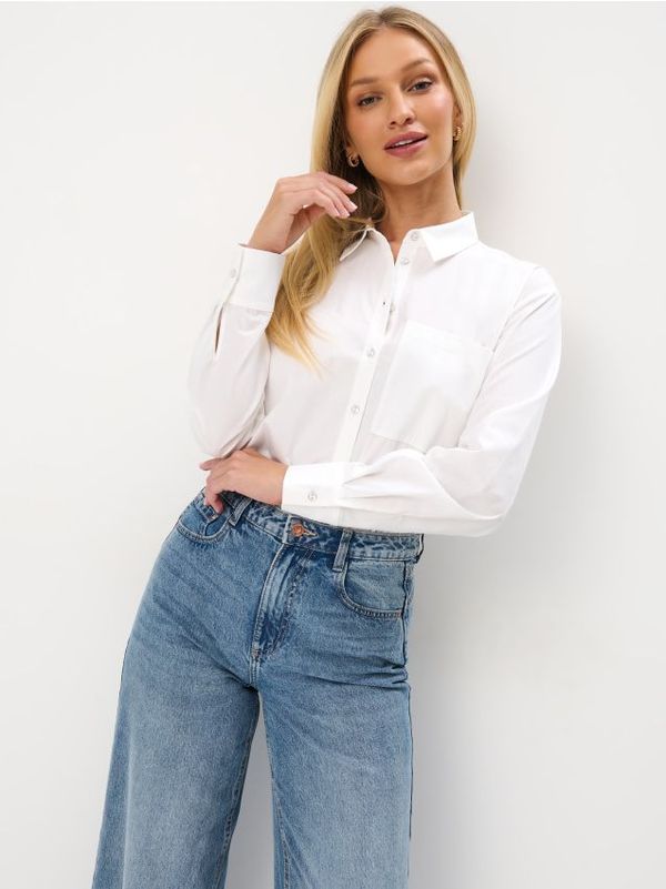 Mohito Mohito - Риза с високо съдържание на памук - бяло