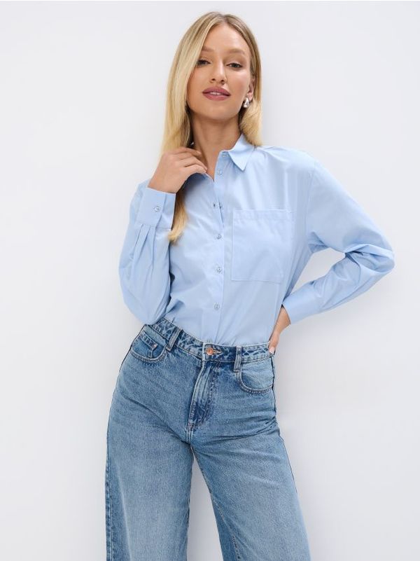 Mohito Mohito - Риза с високо съдържание на памук - син