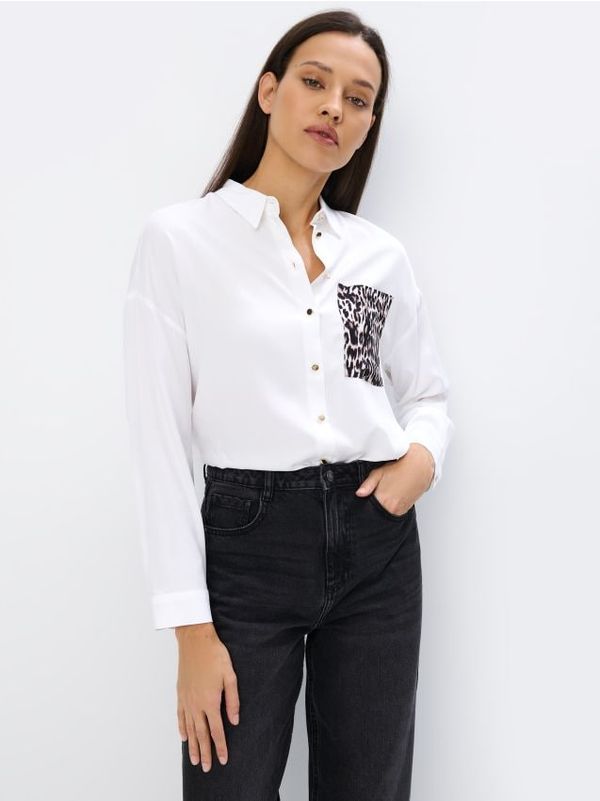 Mohito Mohito - Риза с високо съдържание на вискоза - бяло