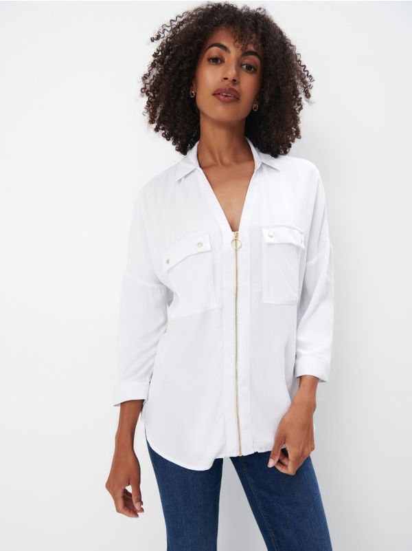 Mohito Mohito - Риза с високо съдържание на вискоза - бяло