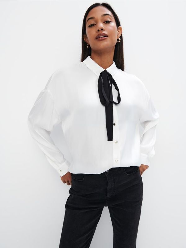 Mohito Mohito - Риза с връзка - бяло