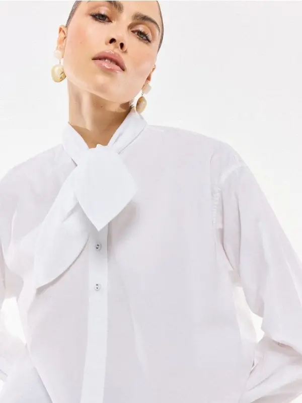 Mohito Mohito - Риза с връзка - бяло