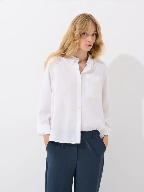 Mohito Mohito - Риза със съдържание на вискоза - бяло