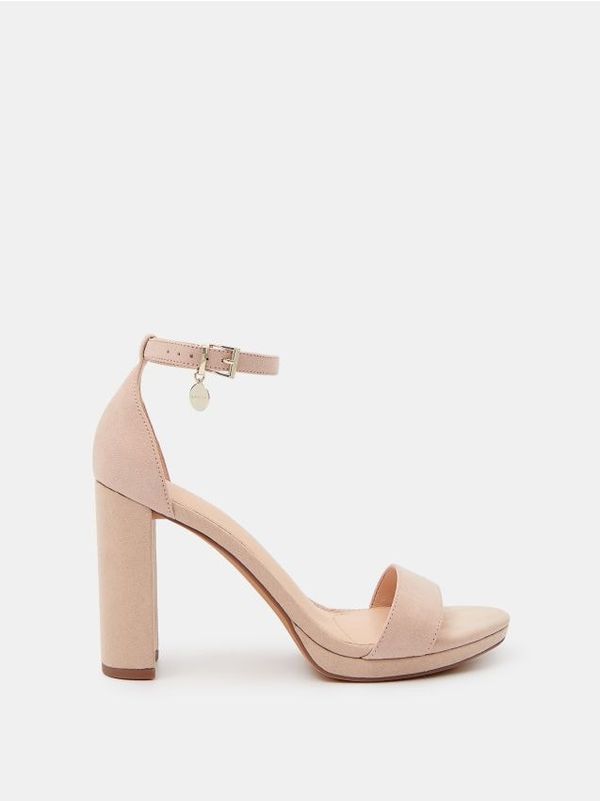 Mohito Mohito - Сандали с квадратен ток - бежово