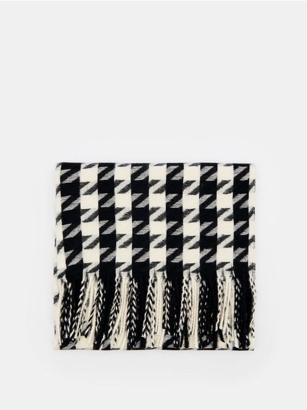 Mohito Mohito - Шал с пепитена шарка - черен