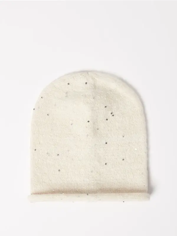 Mohito Mohito - Шапка beanie с пайети - кремaво
