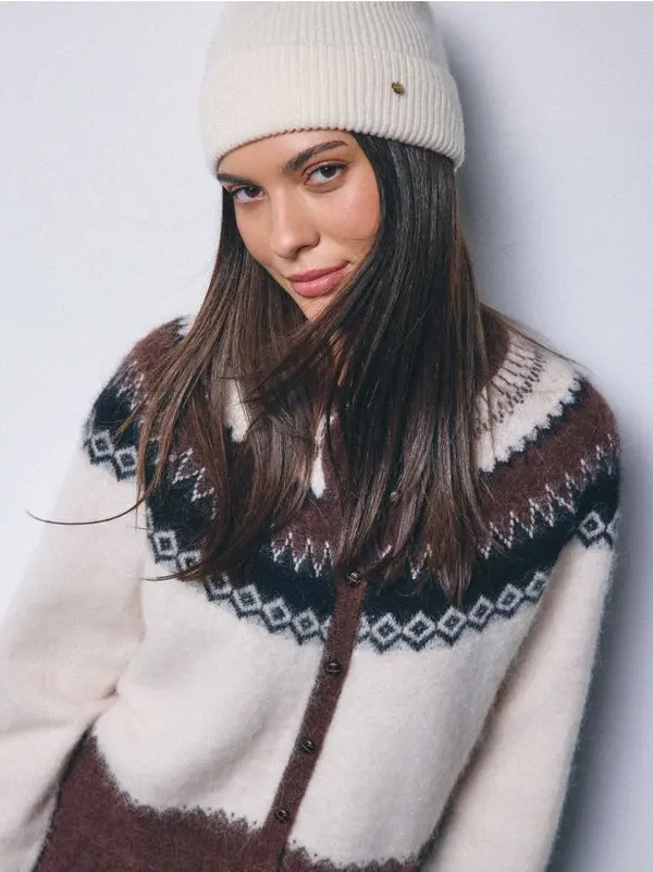 Mohito Mohito - Шапка beanie с високо съдържание на вълна - кремaво