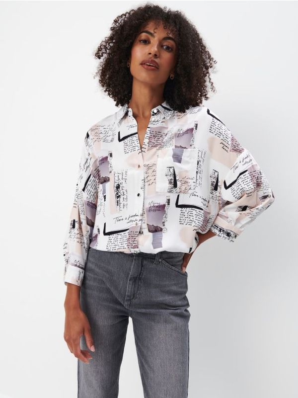 Mohito Mohito - Шарена риза - бежово