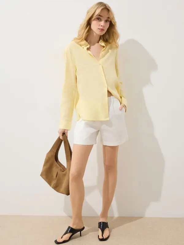 Mohito Mohito - Шорти с колан - кремaво