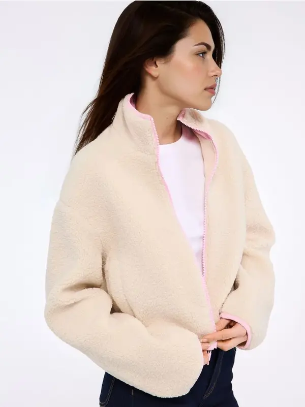 Mohito Mohito - Суитшърт с цип - кремaво