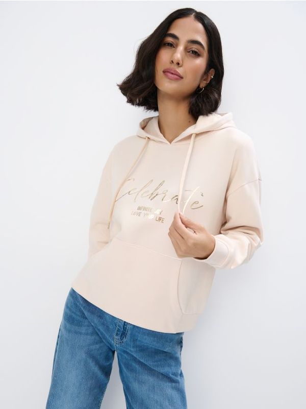 Mohito Mohito - Суитшърт с качулка - кремaво