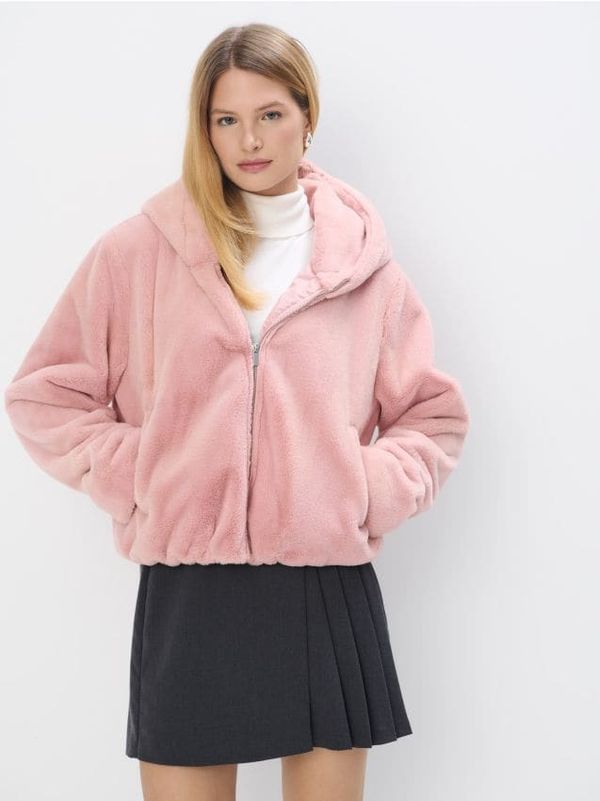 Mohito Mohito - Суитшърт с качулка - пастелно розово