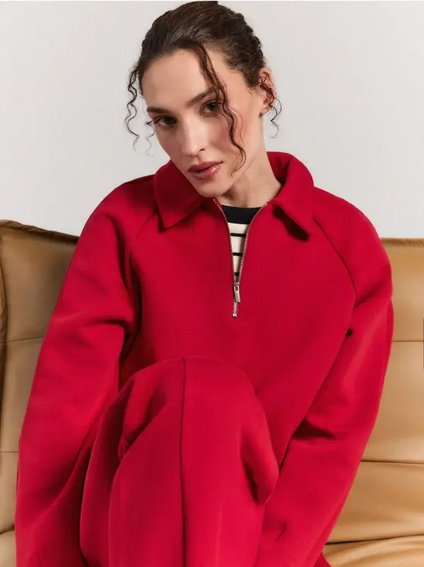 Mohito Mohito - Суитшърт с яка - червен