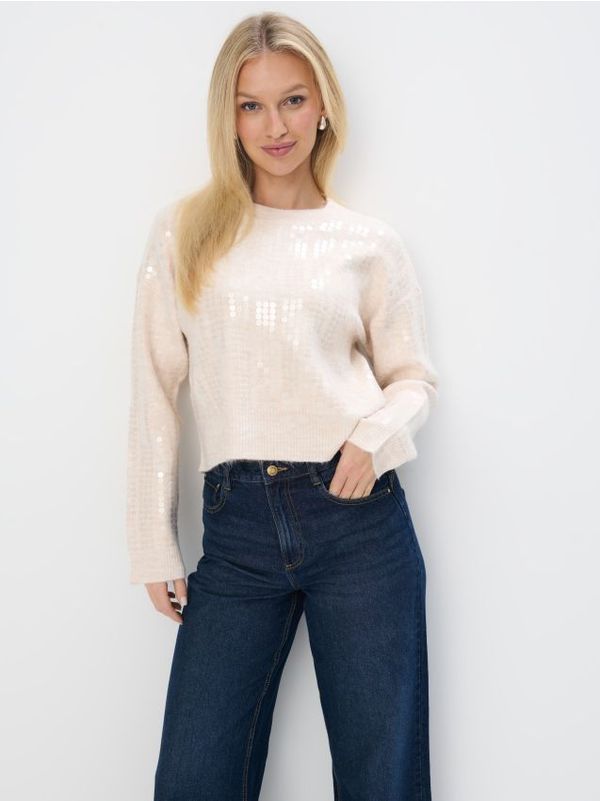 Mohito Mohito - Sweater with sequins - бежово