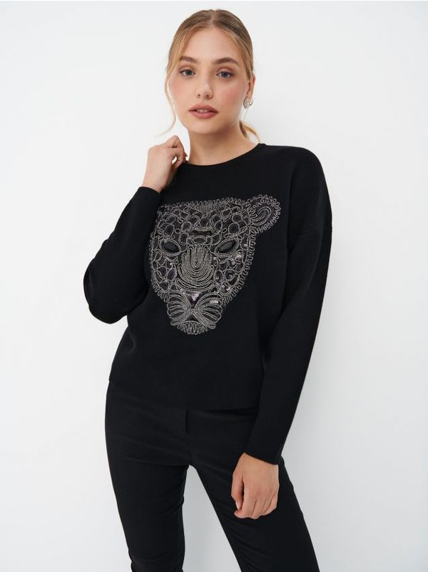 Mohito Mohito - Sweater with sequins - кафяво