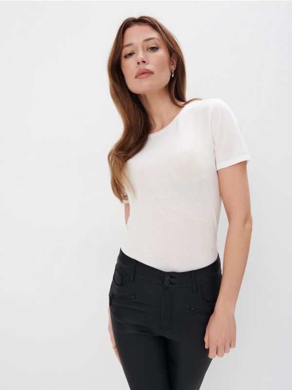 Mohito Mohito - Тениска от вискоза - бяло