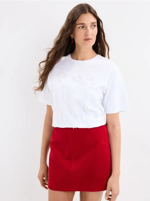 Mohito Mohito - Тениска с апликация - бяло