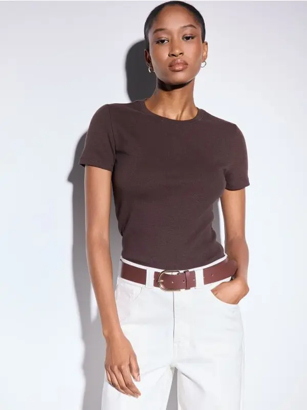 Mohito Mohito - Тениска с къс ръкав - кафяво