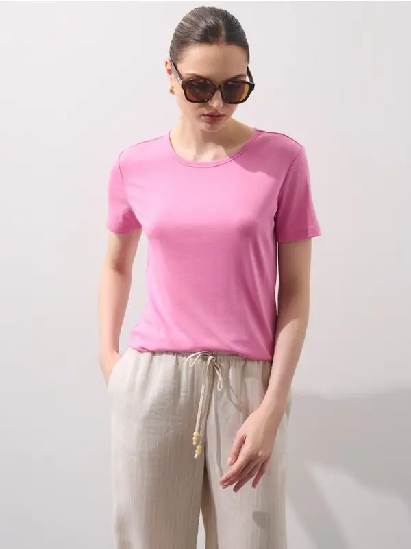 Mohito Mohito - Тениска с къс ръкав - пастелно розово