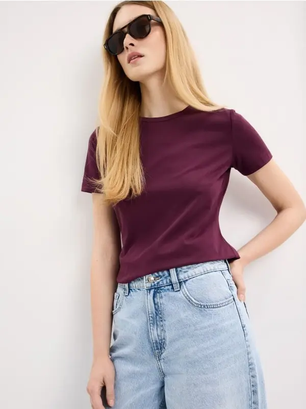 Mohito Mohito - Тениска с къс ръкав - тъмно лилаво