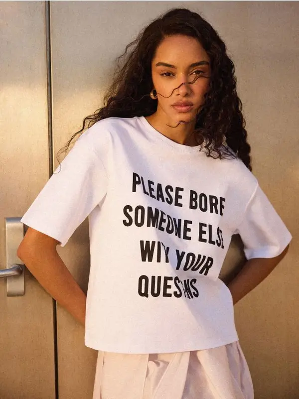 Mohito Mohito - Тениска с щампа - бяло