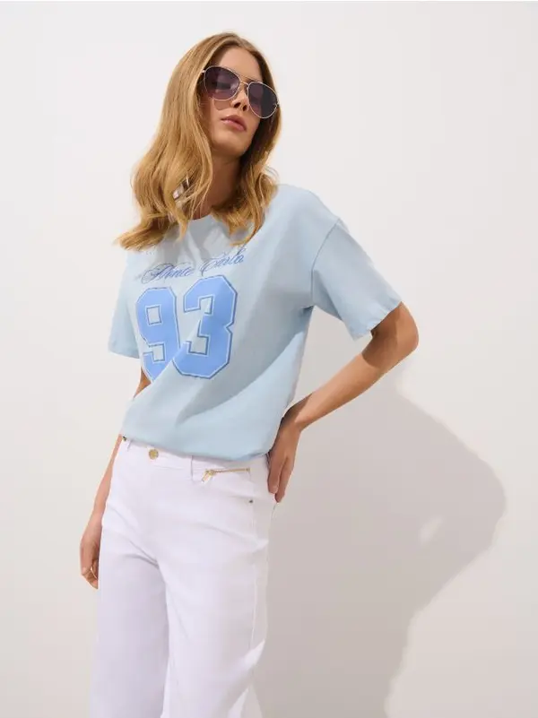 Mohito Mohito - Тениска с щампа - син