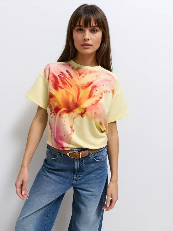 Mohito Mohito - Тениска с щампа - жълто