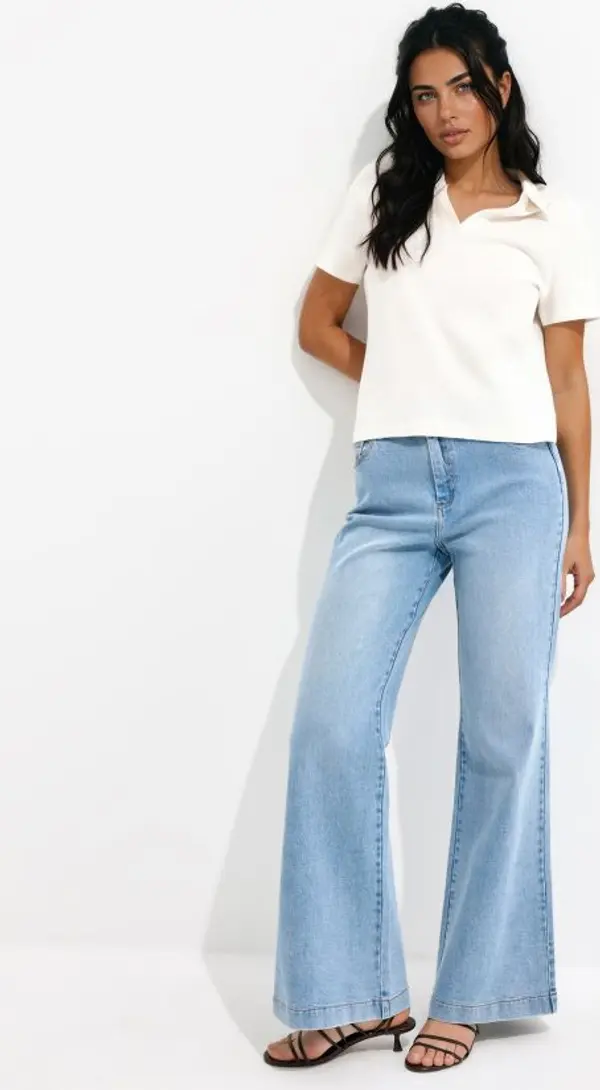 Mohito Mohito - Тениска с яка - кремaво