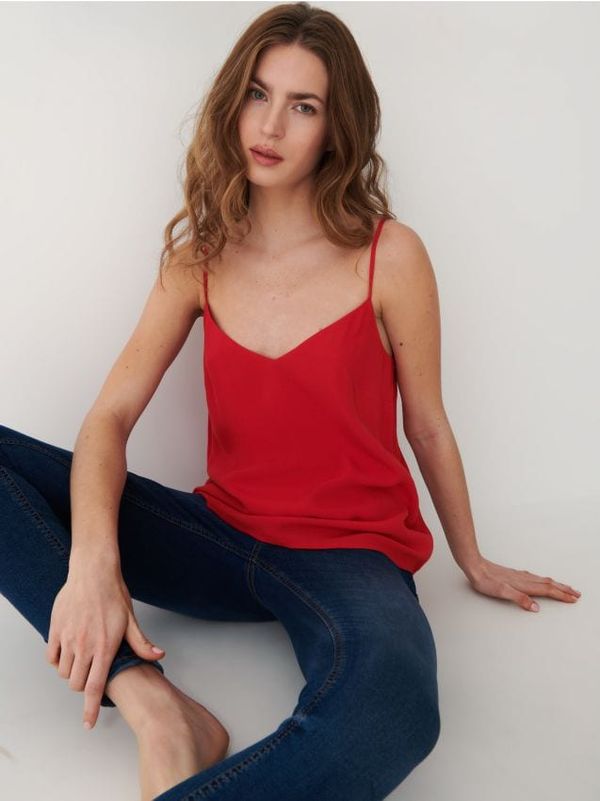 Mohito Mohito - Топ от вискоза - червен