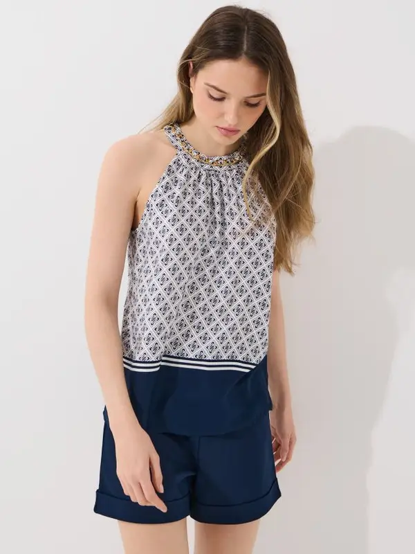 Mohito Mohito - Топ от вискоза - кремaво