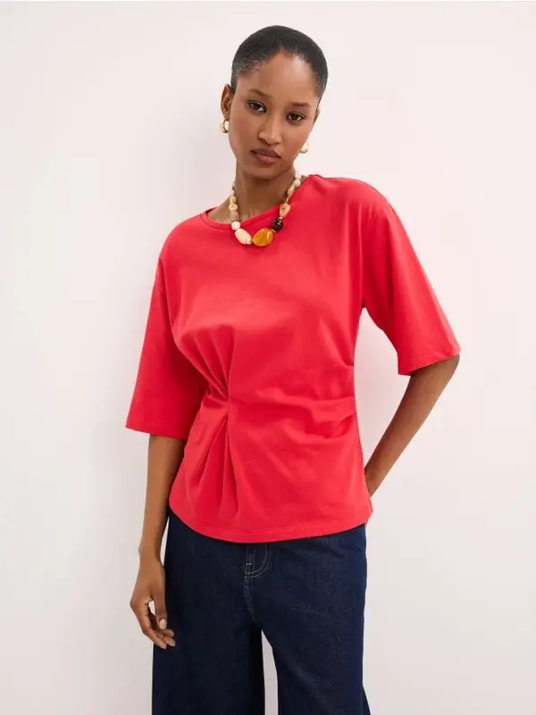 Mohito Mohito - Топ с декоративен набор - червен