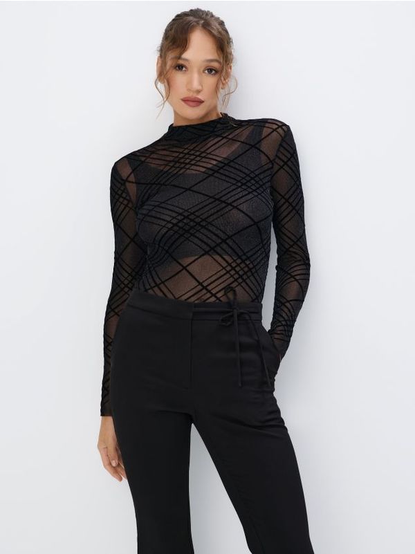 Mohito Mohito - Топ с метална нишка - черен