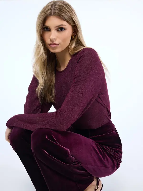 Mohito Mohito - Топ с метална нишка - кестеняво