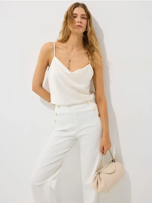 Mohito Mohito - Топ с презрамки - кремaво