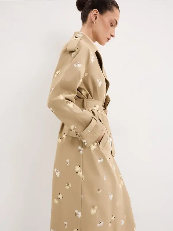 Mohito Mohito - Тренчкот с двуредово закопчаване - бежово