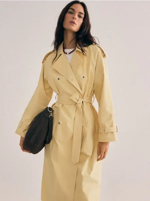Mohito Mohito - Тренчкот с двуредово закопчаване - жълто