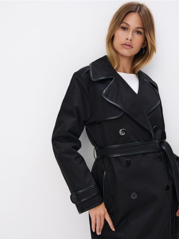 Mohito Mohito - Тренчкот с колан - черен
