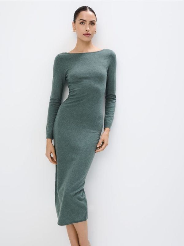 Mohito Mohito - Трикотажна миди рокля - каки