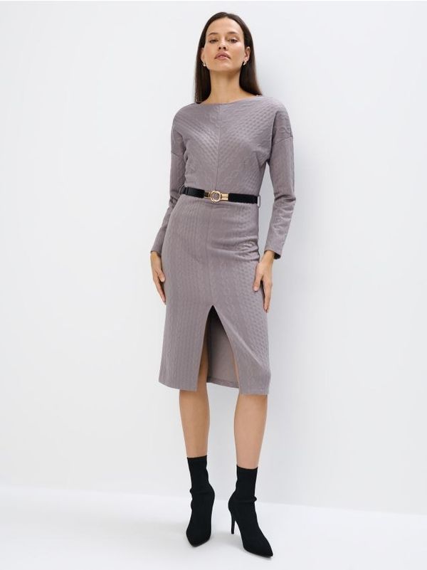 Mohito Mohito - Трикотажна миди рокля - сиво